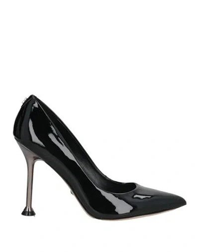 Guess Woman Pumps Black Size 10 Leather