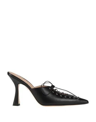 Guess Woman Pumps Black Size 6 Leather In Multi