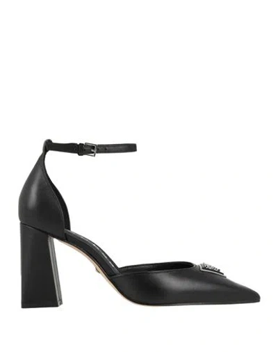 Guess Woman Pumps Black Size 8 Leather