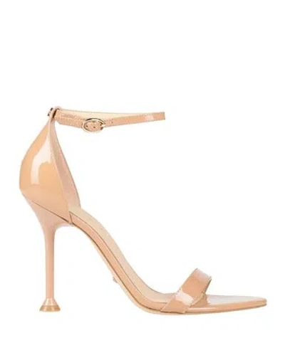 Guess Woman Pumps Blush Size 10 Leather In Neutral