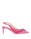 Guess Woman Pumps Fuchsia Size 8 Textile Fibers In Pink
