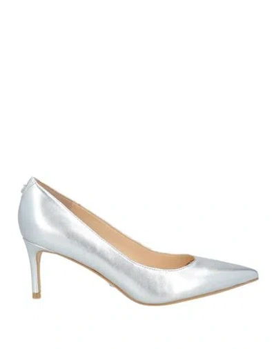 Guess Woman Pumps Silver Size 8 Leather
