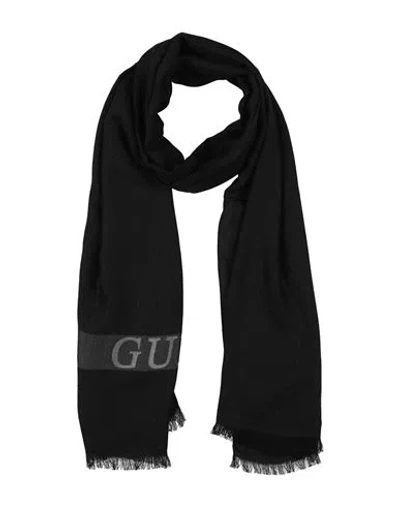 Guess Woman Scarf Black Size - Viscose, Acetate