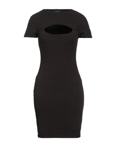 Guess Woman Short Dress Black Size S Viscose, Elastane