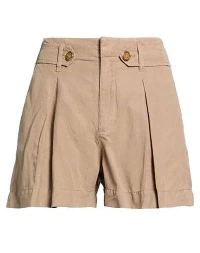 Guess Woman Shorts & Bermuda Shorts Khaki Size 29 Lyocell, Linen In Brown