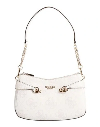Guess Woman Shoulder Bag Light Grey Size - Polyurethane In Gray