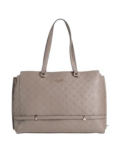 Guess Woman Shoulder Bag Taupe Size - Polyurethane In Gray