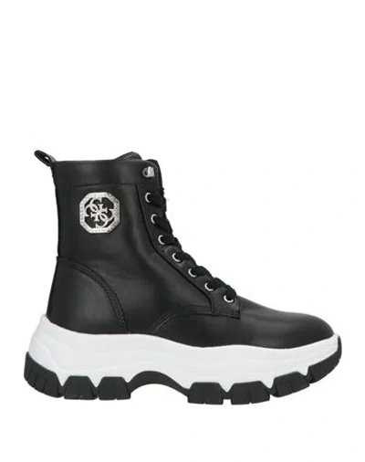 Guess Woman Sneakers Black Size 8 Synthetic Material