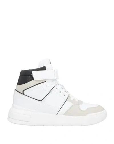 GUESS GUESS WOMAN SNEAKERS WHITE SIZE 10 TEXTILE FIBERS