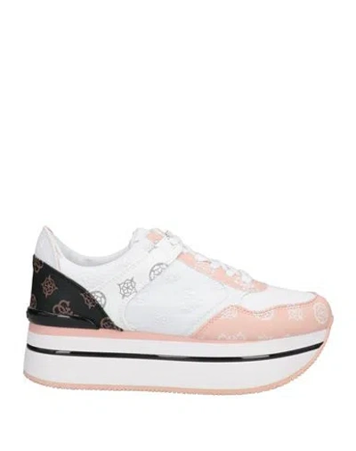 Guess Woman Sneakers White Size 9 Rubber