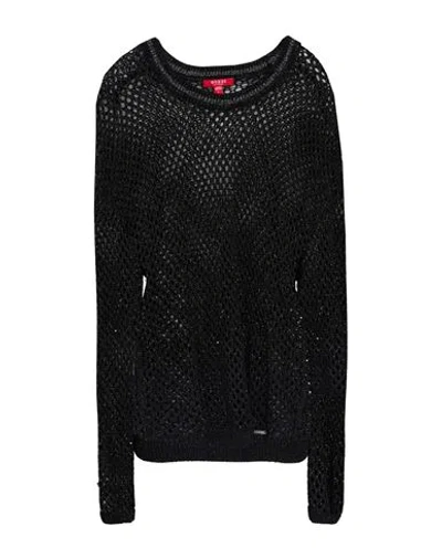 Guess Woman Sweater Black Size L Polyester, Metal, Viscose, Acrylic