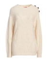Guess Woman Sweater Ivory Size L Acrylic, Polyamide, Polyester, Elastane, Wool In White