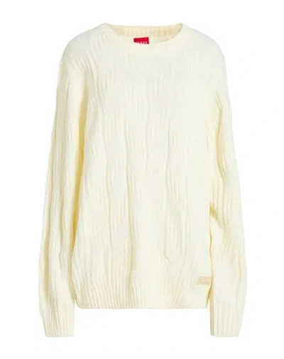 Guess Woman Sweater Ivory Size Xxl Acrylic, Wool In Neutral