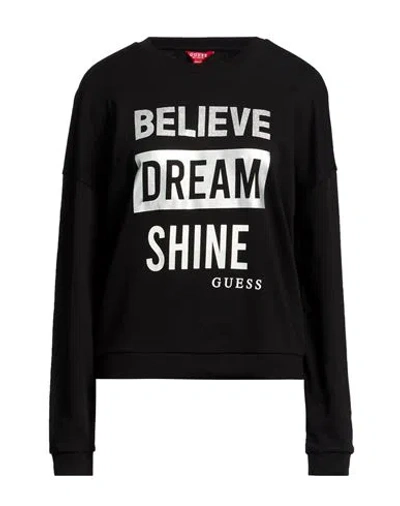 Guess Woman Sweatshirt Black Size M Cotton