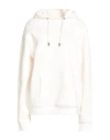 Guess Woman Sweatshirt Cream Size M Cotton, Polyester In White