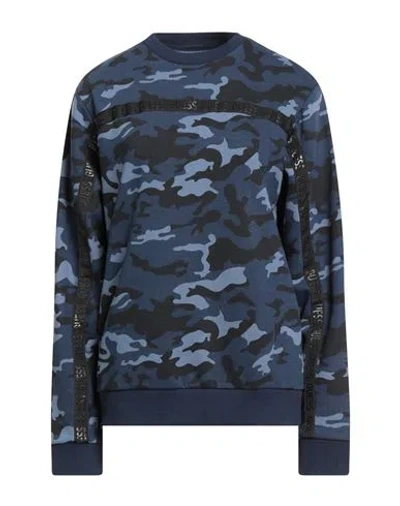 Guess Woman Sweatshirt Midnight Blue Size S Cotton, Polyester