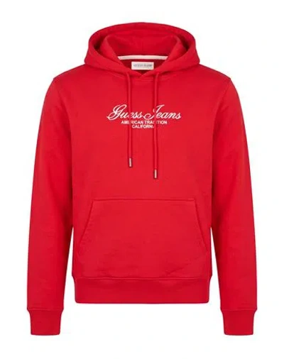 Guess Woman Sweatshirt Red Size Xs Cotton