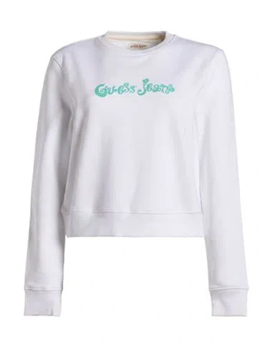 Guess Woman Sweatshirt White Size Xs Cotton