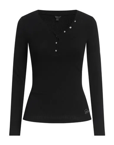 Guess Woman T-shirt Black Size S Viscose, Elastane