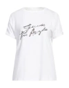 Guess Woman T-shirt White Size M Cotton, Elastane In White