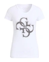 Guess Woman T-shirt White Size Xs Cotton, Elastane In White
