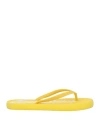 Guess Woman Thong Sandal Yellow Size 5 Rubber In Yellow