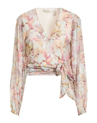 Guess Woman Top Antique Rose Size L Viscose, Polyamide In Multi
