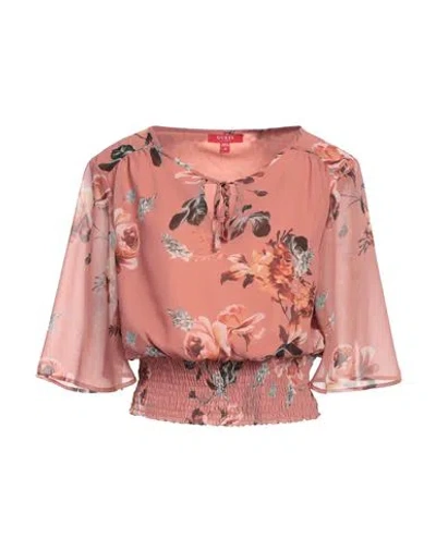 Guess Woman Top Antique Rose Size M Polyester