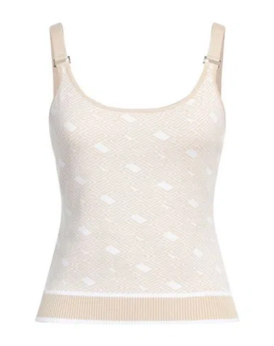 Guess Woman Top Beige Size Xs Viscose, Polyamide, Elastane