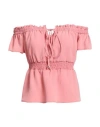 Guess Woman Top Blush Size L Polyester In Pink