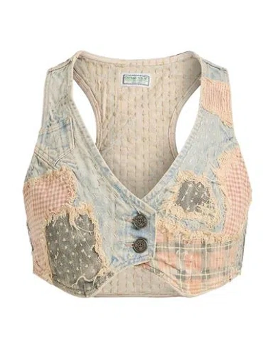 Guess Woman Top Blush Size S Cotton, Polyester In Multi
