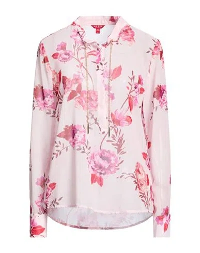 Guess Woman Top Light Pink Size S Polyester In Brown