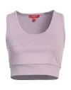 Guess Woman Top Lilac Size L Polyester, Elastane