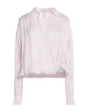 Guess Woman Top Lilac Size M Viscose, Silk In Purple