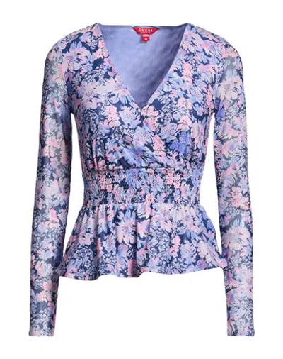 Guess Woman Top Lilac Size Xs Polyester, Elastane In Purple