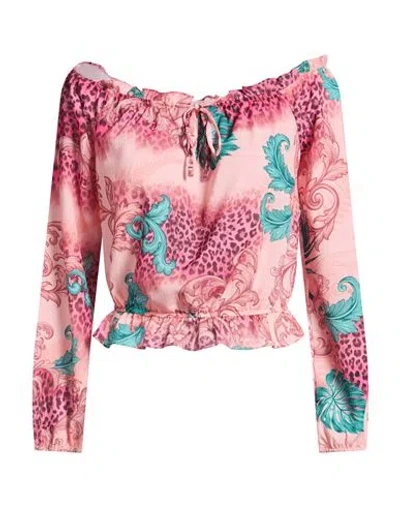 Guess Woman Top Salmon Pink Size Xl Polyester, Elastane In Multi