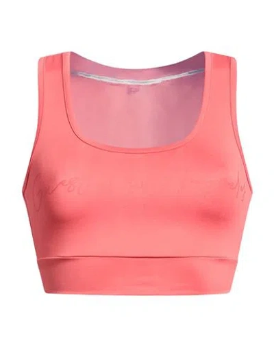 Guess Woman Top Salmon Pink Size Xs Polyester, Elastane