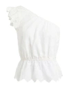 Guess Woman Top White Size L Cotton In White