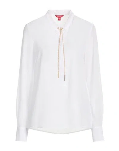 Guess Woman Top White Size L Polyester