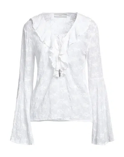 Guess Woman Top White Size Xs Viscose, Polyester