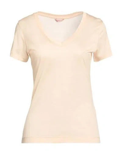 Guess Woman T-shirt Beige Size L Lyocell In Nude