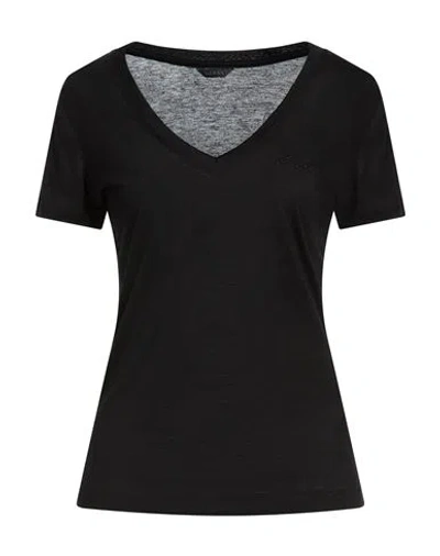 Guess Woman T-shirt Black Size M Lyocell