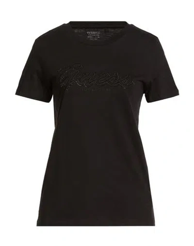 Guess Woman T-shirt Black Size S Cotton