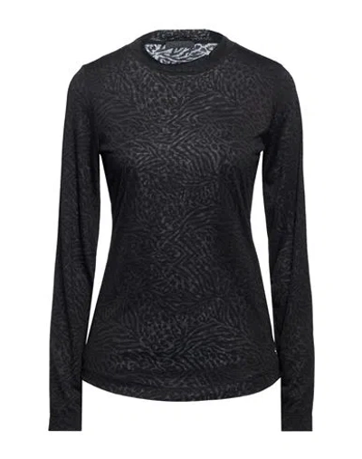 Guess Woman T-shirt Black Size Xl Polyester, Rayon