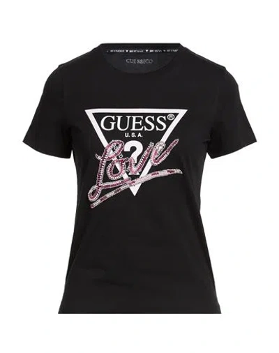 Guess Woman T-shirt Black Size Xs Cotton