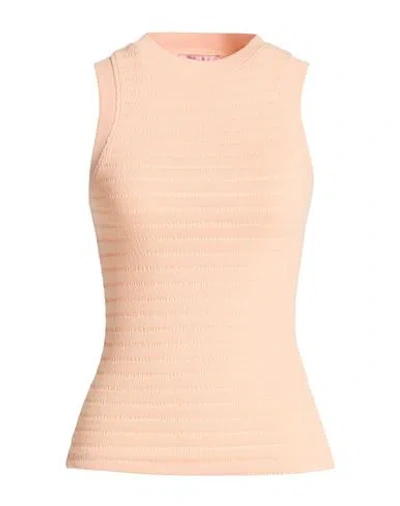 Guess Woman T-shirt Blush Size L Cotton, Polyester, Elastane In Pink