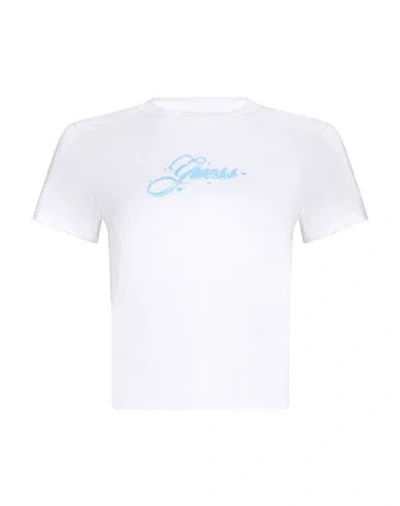 Guess Woman T-shirt White Size M Cotton