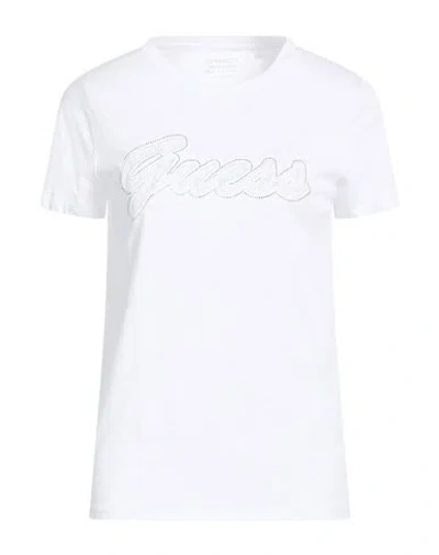Guess Woman T-shirt White Size Xs Cotton
