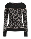 Guess Woman Sweater Black Size M Viscose, Polyester