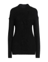 Guess Woman Turtleneck Black Size M Acrylic, Wool
